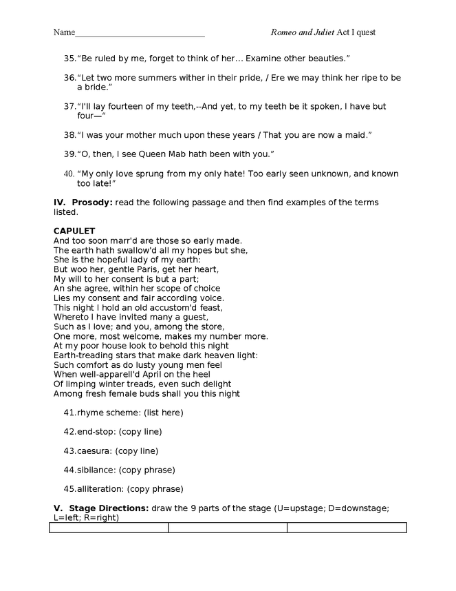 romeo & juliet act i quiz preview image 2