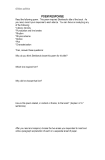 the book cover of Of Mice and Men To A Mouse Poem Response