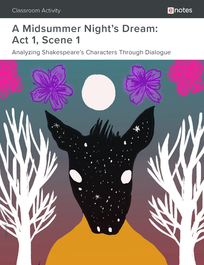a midsummer night’s dream, act 1, scene 1 dialogue analysis activity preview image 1