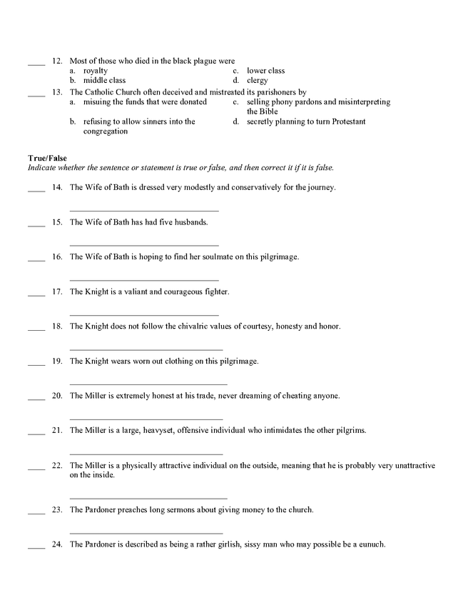 chaucer and background to the canterbury tales preview image 2
