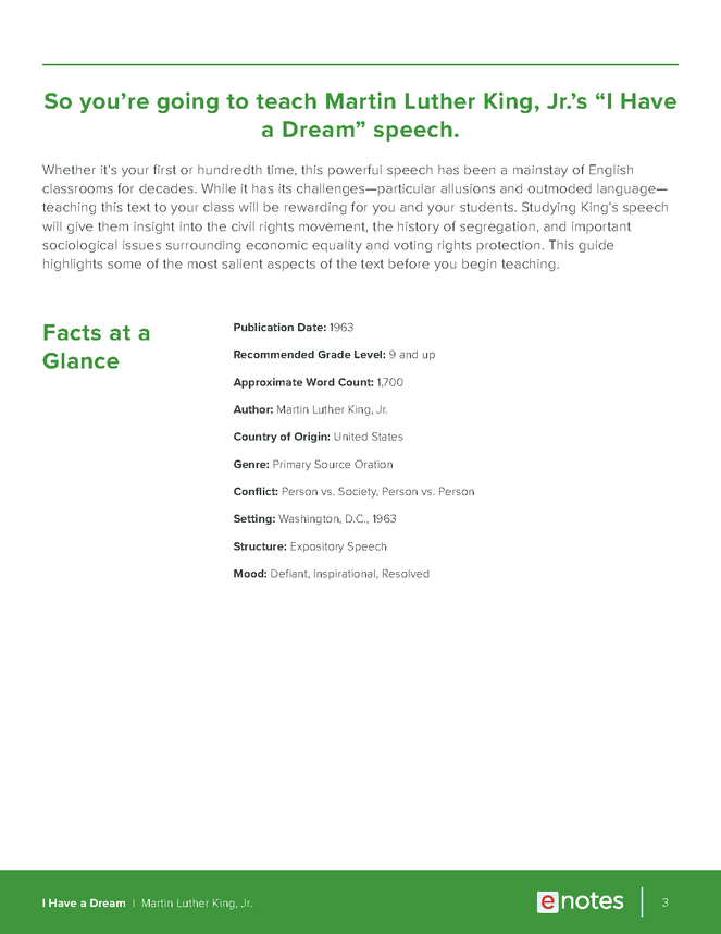 Black History Month Lesson Plans | I have a Dream Lesson Plan | eNotes