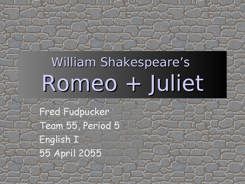 romeo & juliet powerpoint preview image 1