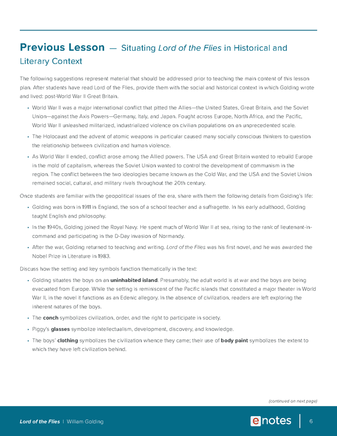 lord of the flies themes lesson plan preview image 6