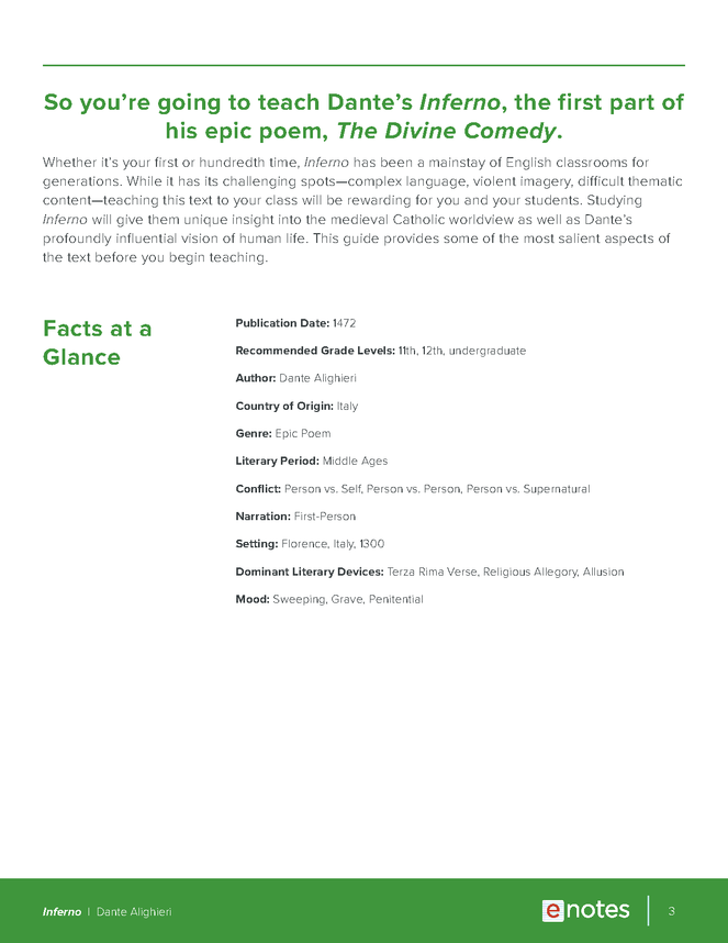 dante's inferno enotes teaching guide preview image 3