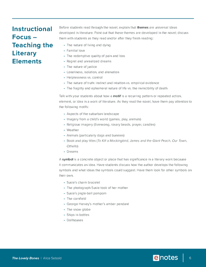 the lovely bones enotes lesson plan preview image 6