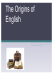 Document cover for The Origins of English
