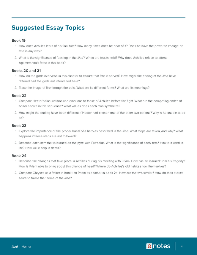 iliad essay topics and outlines preview image 4