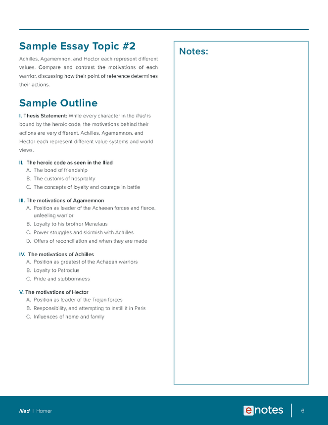 iliad essay topics and outlines preview image 6