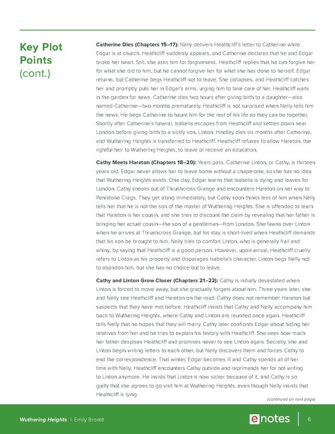 wuthering heights enotes teaching guide preview image 6
