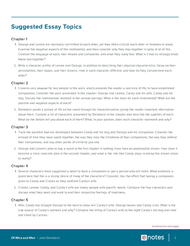 of mice and men essay topics and outlines preview image 2