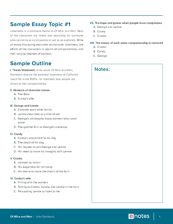 of mice and men essay topics and outlines preview image 4
