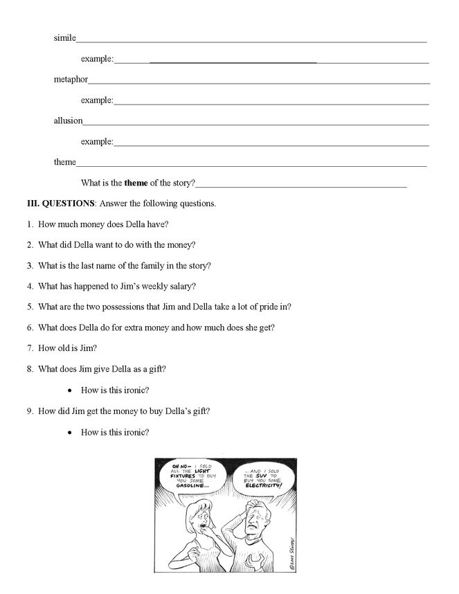 study guide gift of the magi preview image 2