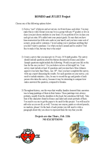 the book cover of Romeo and Juliet Final Project