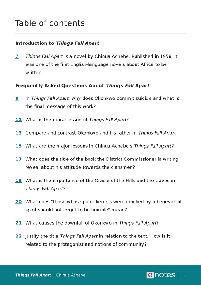 Popular Questions About Things Fall Apart - eNotes.com