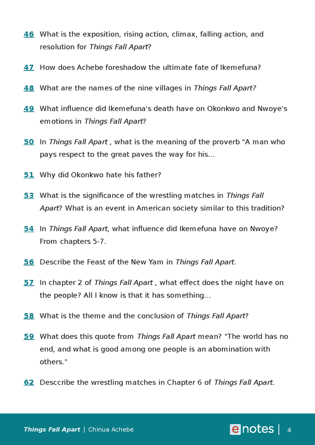 Popular Questions About Things Fall Apart