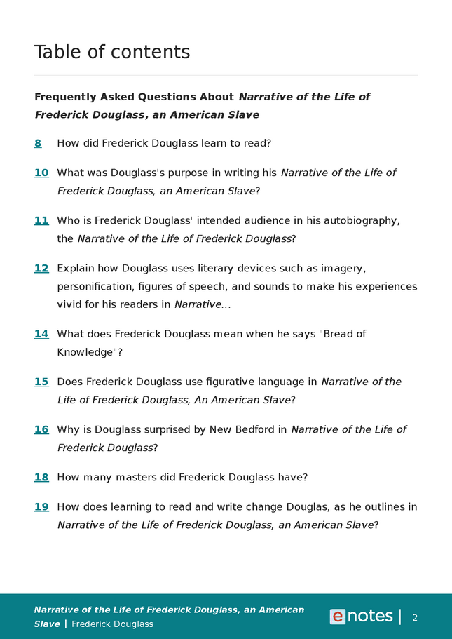 popular questions about narrative of the life of frederick douglass, an american slave preview image 2