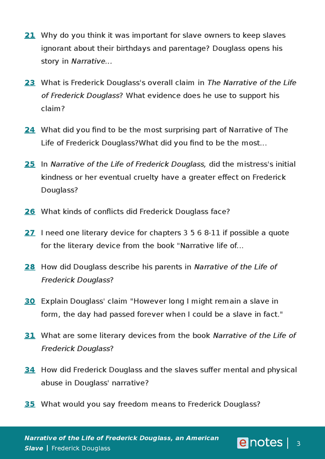 popular questions about narrative of the life of frederick douglass, an american slave preview image 3