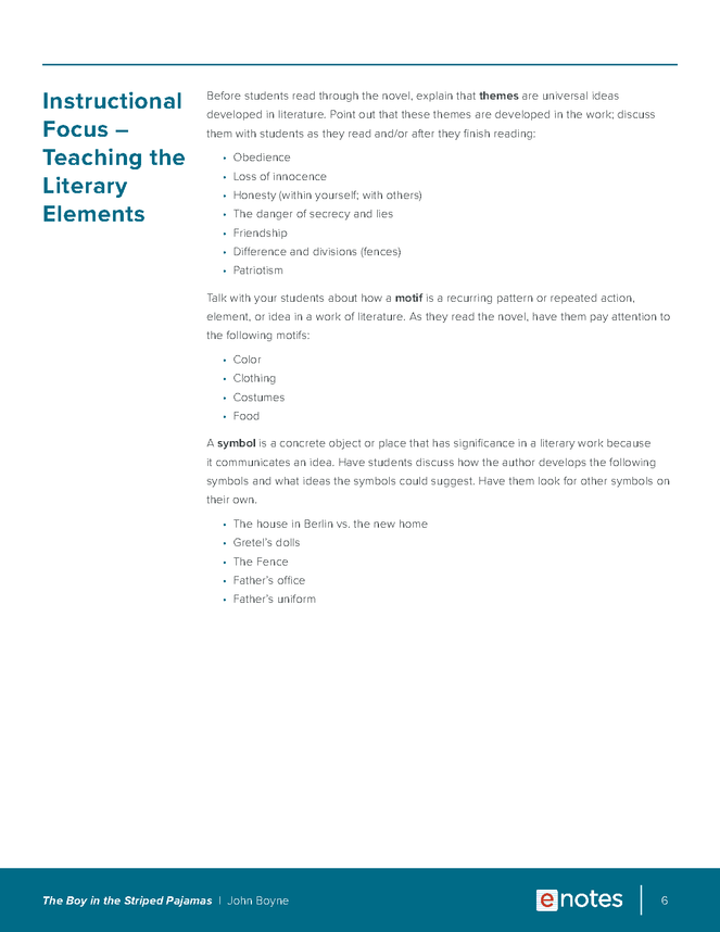 The Boy in the Striped Pajamas eNotes Lesson Plan