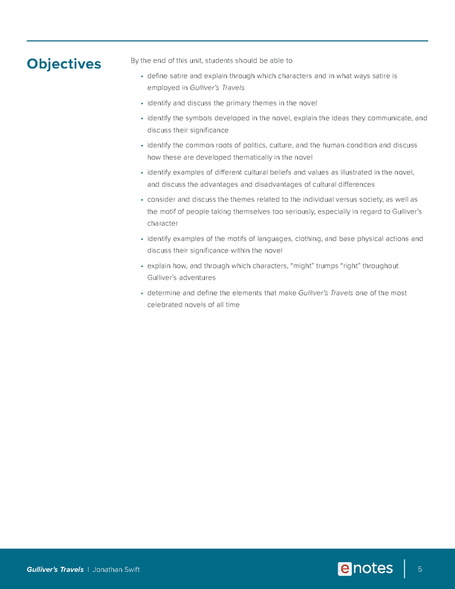 Gulliver's Travels eNotes Lesson Plan - eNotes.com