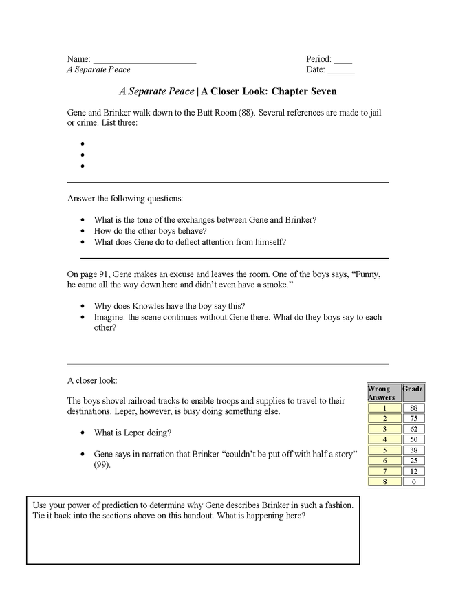 a separate peace: a closer look: chapter 7 preview image 1