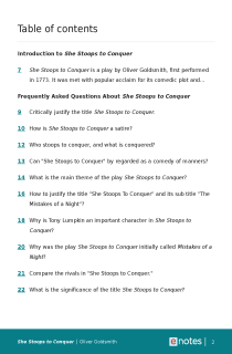 Preview image of Popular Questions About She Stoops to Conquer