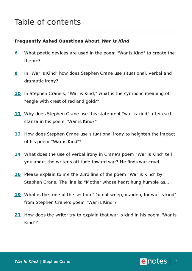 popular questions about war is kind preview image 2