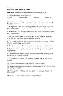the book cover of Lord of the Flies, Chapter 11 Review
