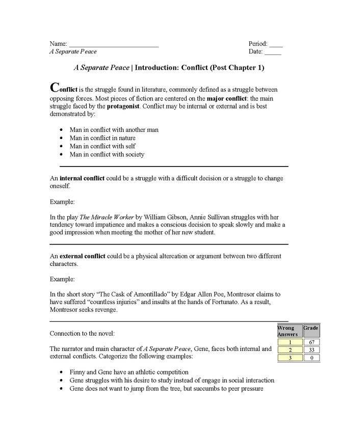 a separate peace: conflict preview image 1