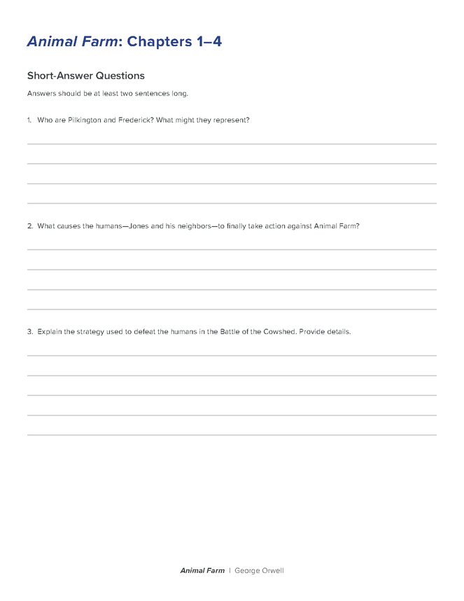 animal farm reading comprehension quiz preview image 4