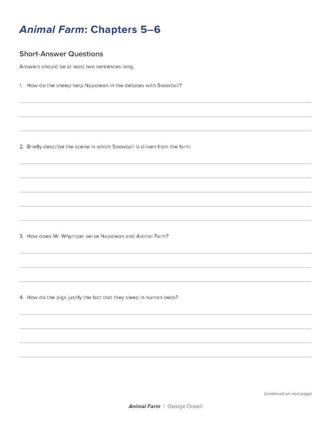 animal farm reading comprehension quiz preview image 5