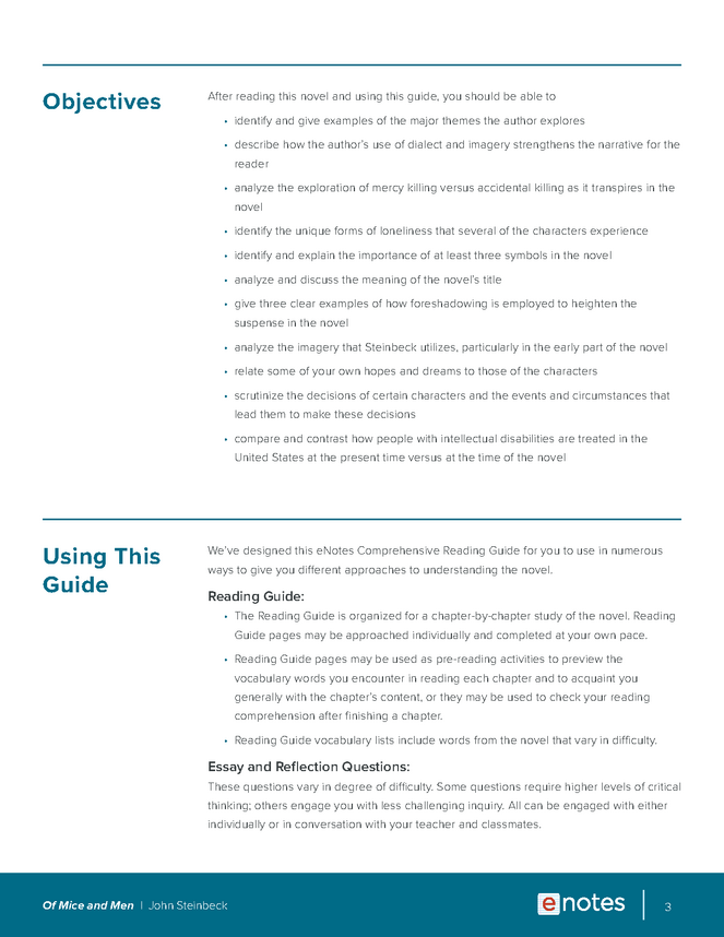 of mice and men reading guide preview image 3