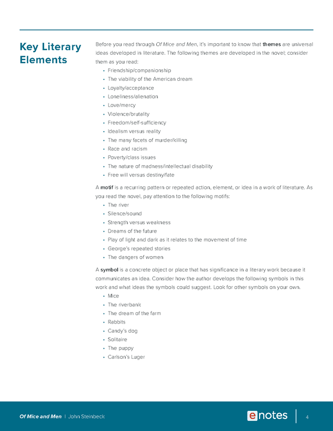 of mice and men reading guide preview image 4
