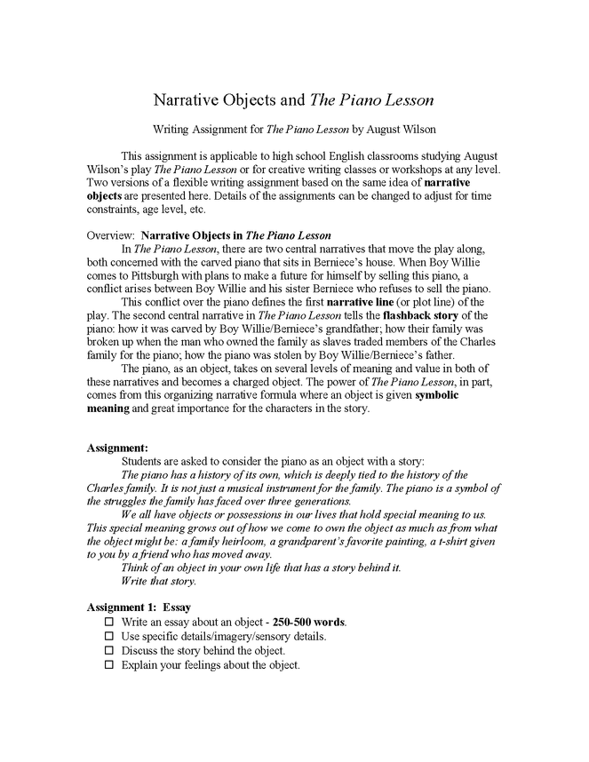 My favourite instrument piano essay image