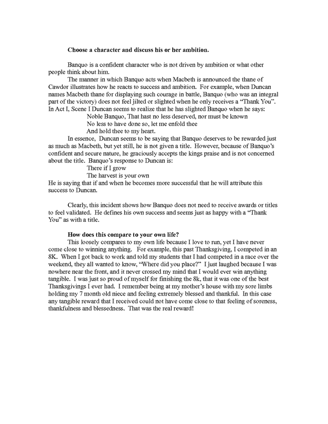 Essays of ambition