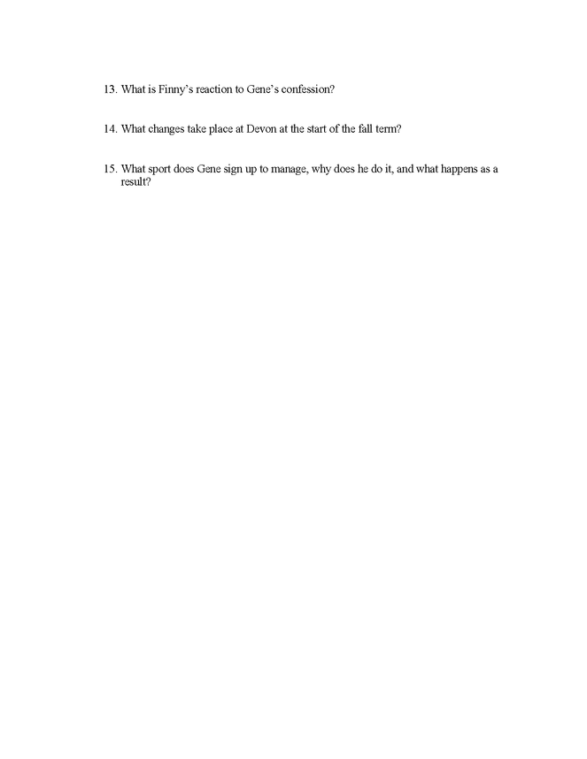 a separate peace - reading comprehension q's ch. 4-6 preview image 2