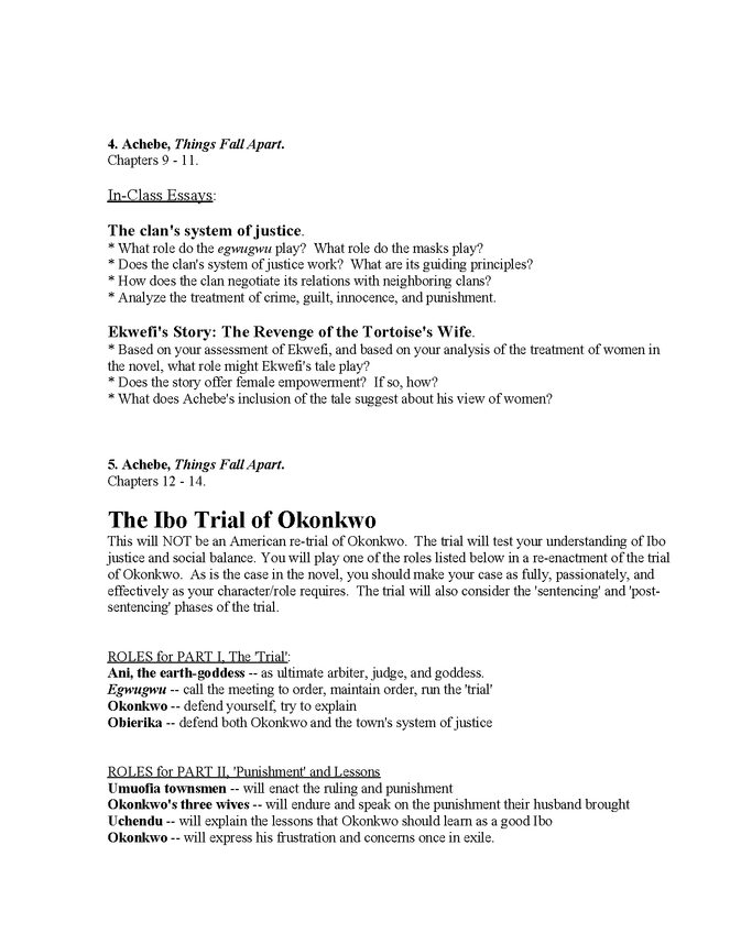 syllabus: achebe, things fall apart preview image 4