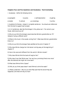 the book cover of Tuck Everlasting Review - ch. 4 & 5