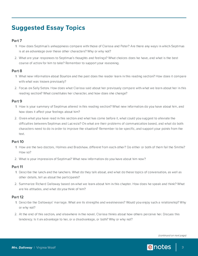 mrs. dalloway essay topics and outlines preview image 3