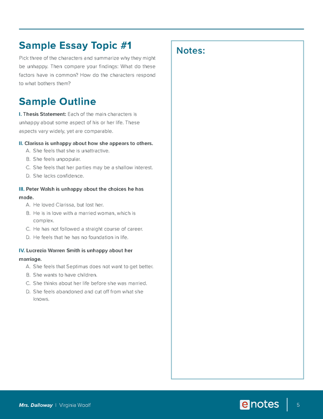 mrs. dalloway essay topics and outlines preview image 5