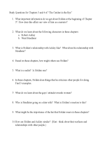 the book cover of Questions for Chapters 3 and 4 of The Catcher in the Rye