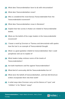 Preview image of Popular Questions About Transcendentalism