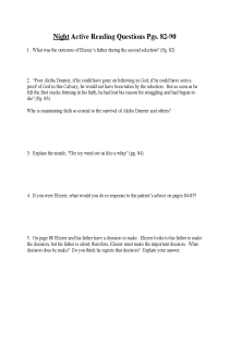 Cover image of "Night" Study Questions Pgs. 82-90