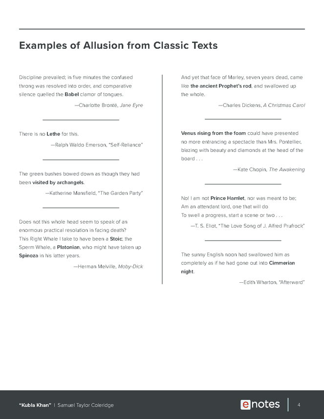 kubla khan allusion activity preview image 4