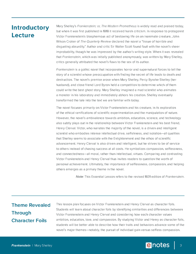 victor frankenstein essay