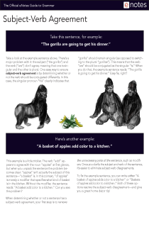 the book cover of The Official eNotes Guide to Grammar: Subject-Verb Agreement