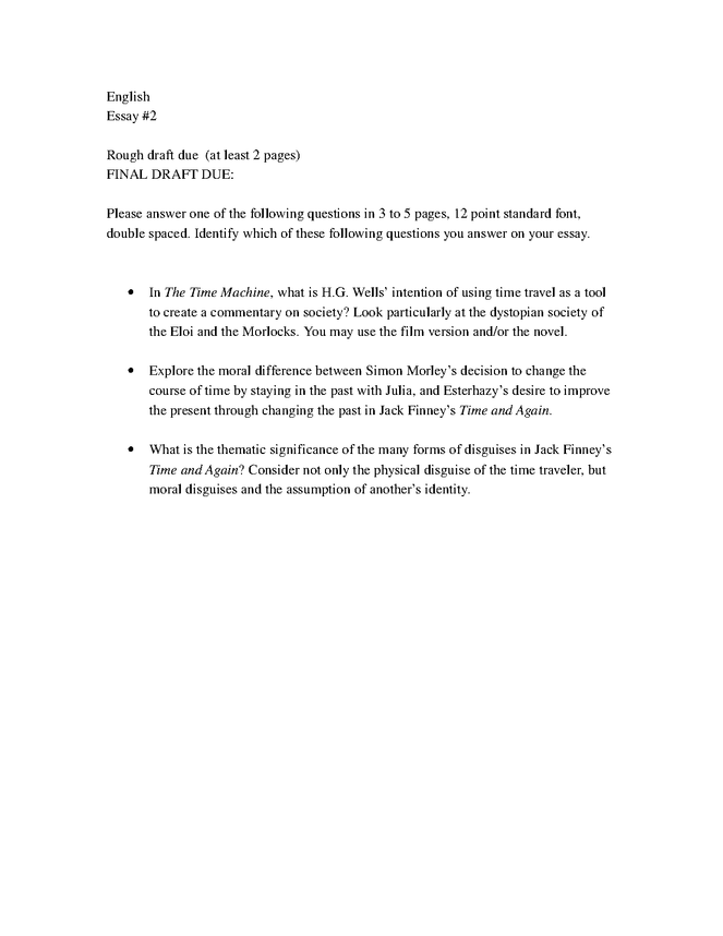time travel unit essay topics preview image 1
