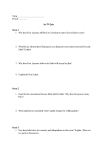 the book cover of Romeo and Juliet Act IV quiz