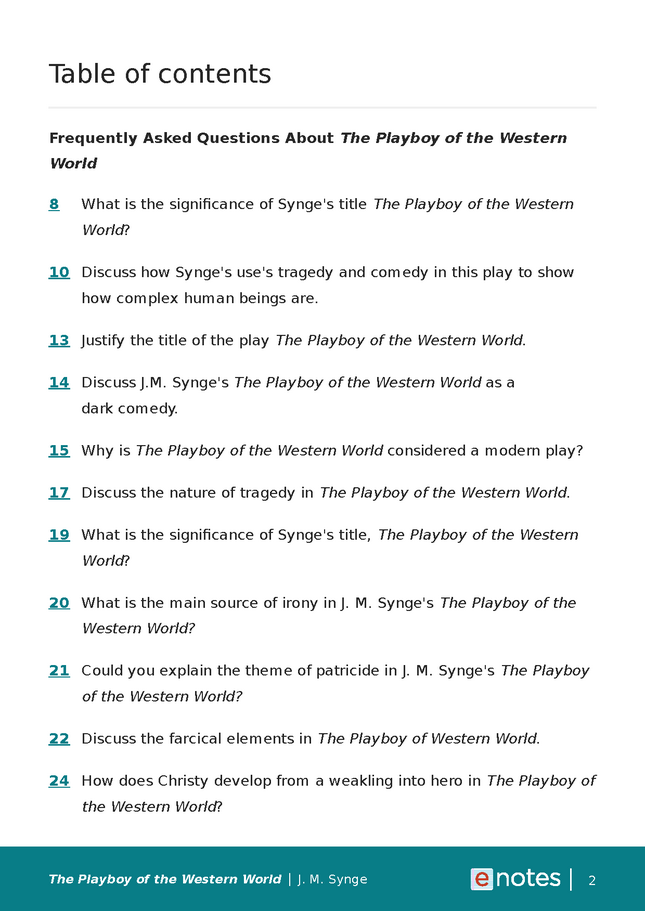 popular questions about the playboy of the western world preview image 2