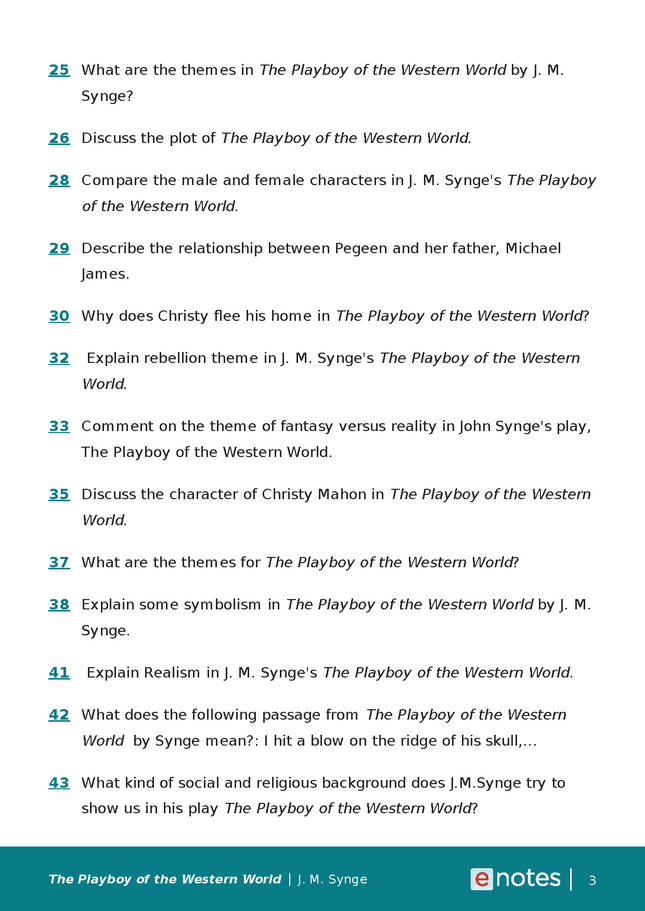 popular questions about the playboy of the western world preview image 3