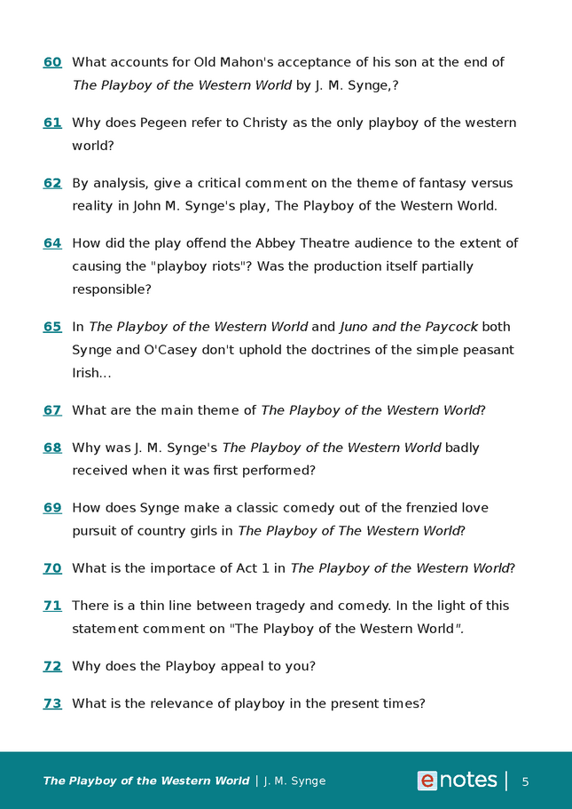 popular questions about the playboy of the western world preview image 5